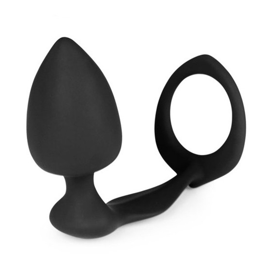 Plug et Cockring Silicone 8cm