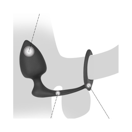 Plug et Cockring Silicone 8cm