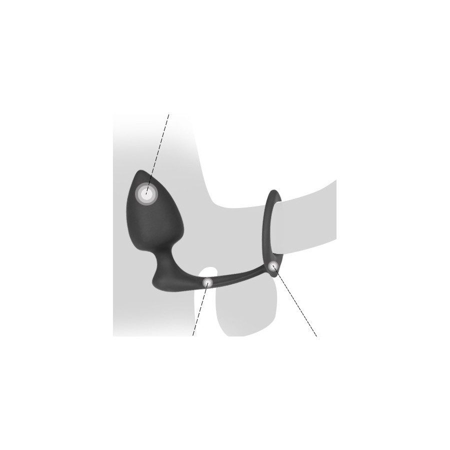 Plug et Cockring Silicone 8cm