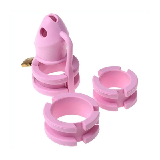 Cage de chasteté silicone Birdlocked 11 x 3.2 cm Rose