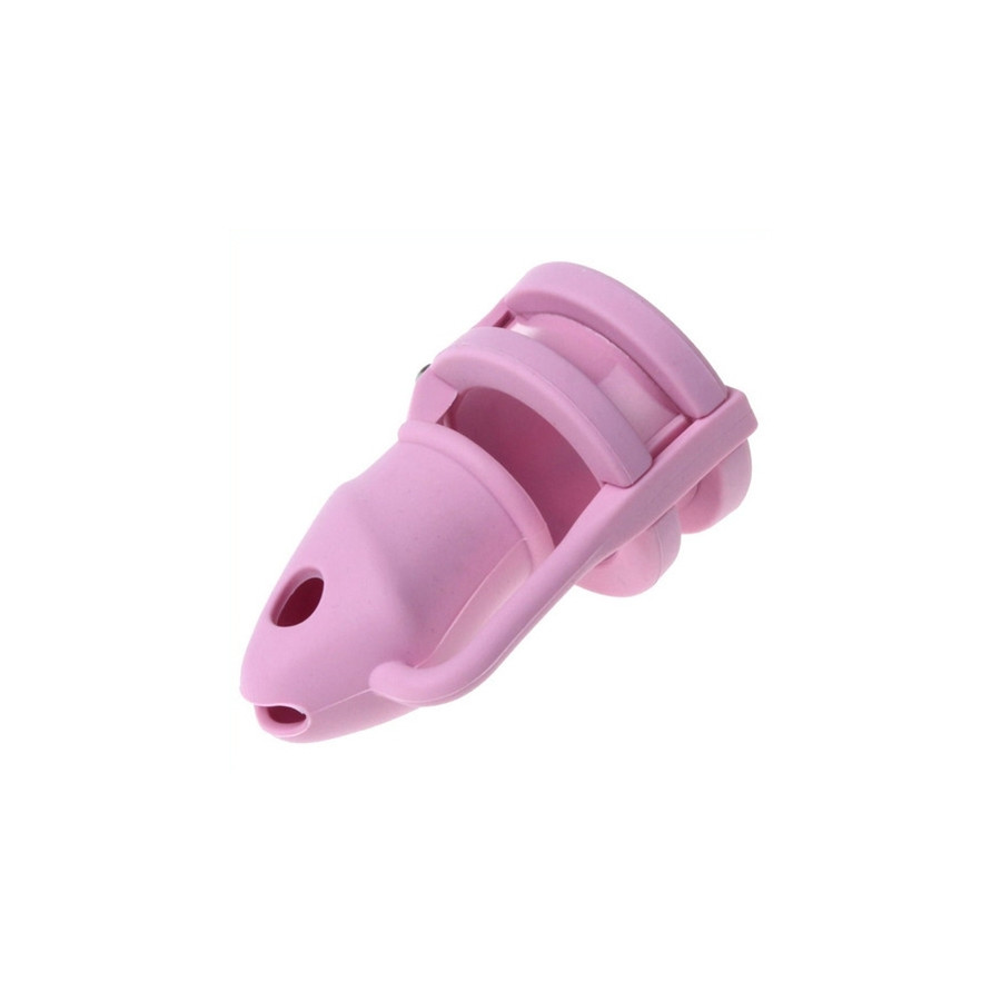Cage de chasteté silicone Birdlocked 11 x 3.2 cm Rose