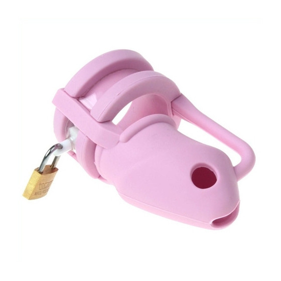 Cage de chasteté silicone Birdlocked 11 x 3.2 cm Rose
