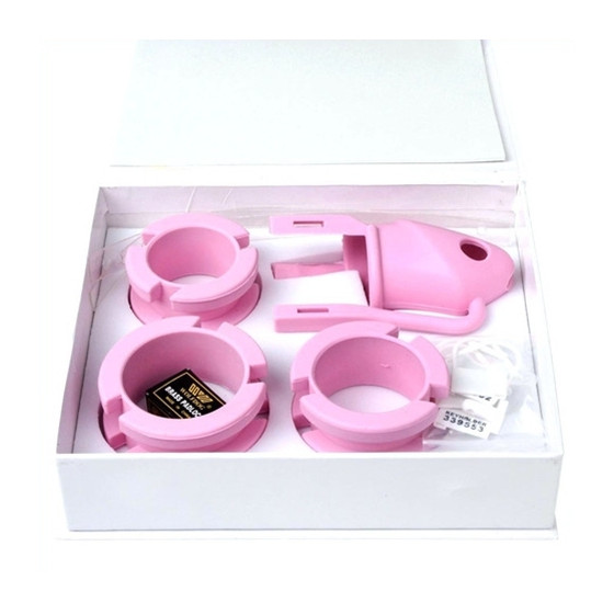 Cage de chasteté silicone Birdlocked 11 x 3.2 cm Rose