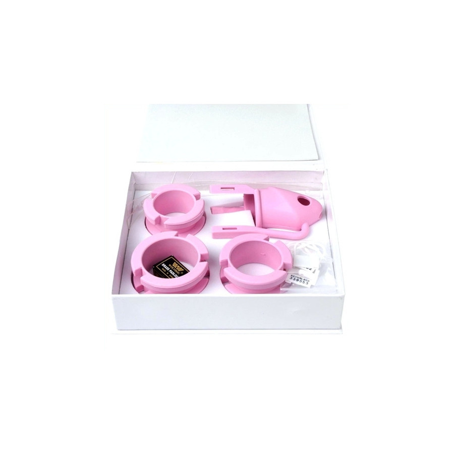 Cage de chasteté silicone Birdlocked 11 x 3.2 cm Rose