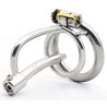 Cage de chasteté avec Tige Urètre 5cm - Diamètre 8mm