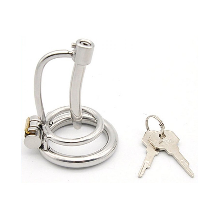 Cage de chasteté avec Tige Urètre 5cm - Diamètre 8mm