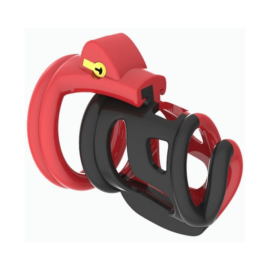 Cage de chasteté Cock Cuff 7.5 x 3 cm Rouge-Noir
