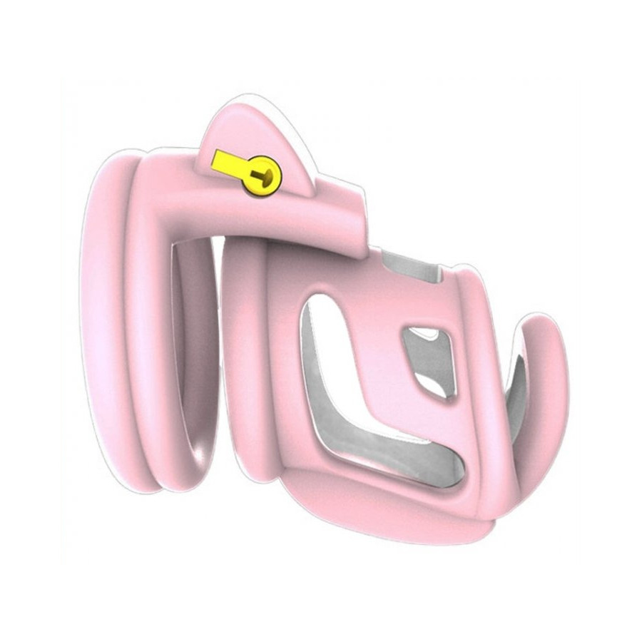 Cage de chasteté Cock Cuff 7.5 x 3 cm Rose-Blanc