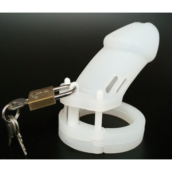 Cage de chasteté Silicone Bran 9 x 3cm Transparente