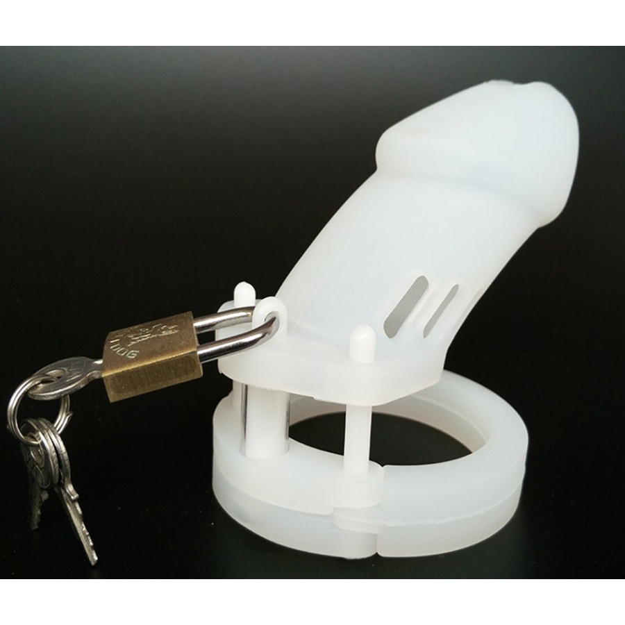 Cage de chasteté Silicone Bran 9 x 3cm Transparente