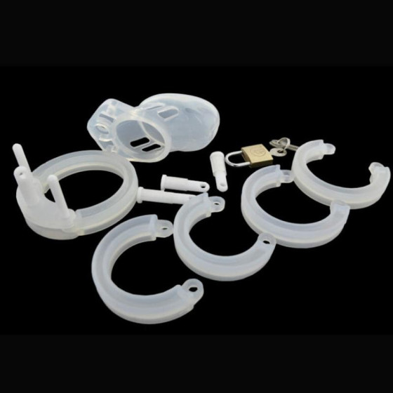 Cage de chasteté Silicone Bran 9 x 3cm Transparente