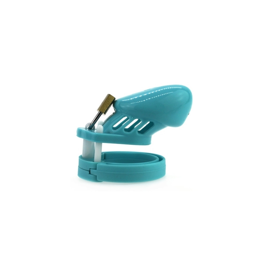 Cage de chasteté Silicone 7 x 3.3 cm Bleu