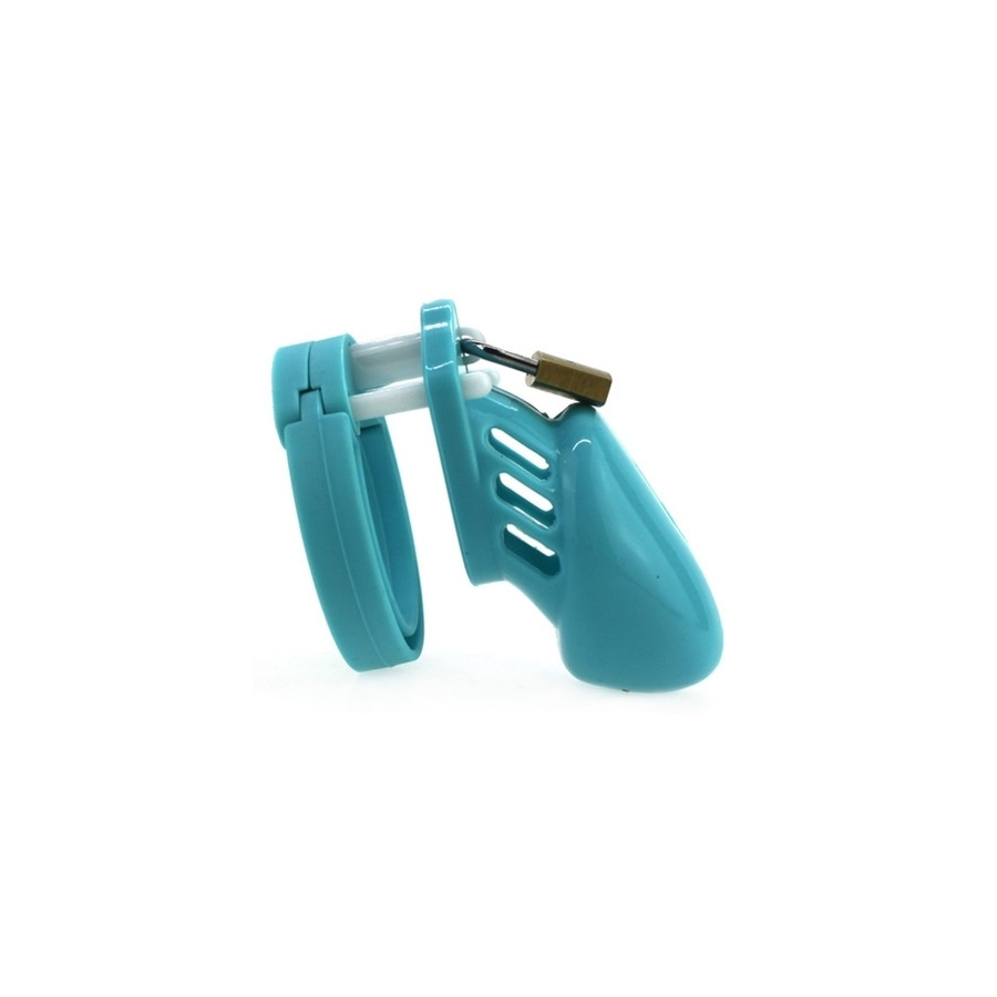Cage de chasteté Silicone 7 x 3.3 cm Bleu