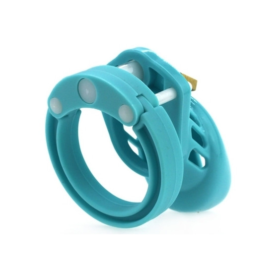 Cage de chasteté Silicone 7 x 3.3 cm Bleu