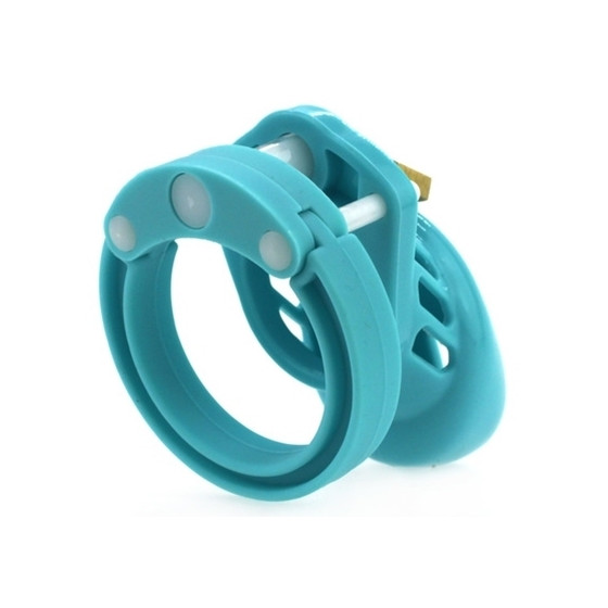 Cage de chasteté Silicone 7 x 3.3 cm Bleu