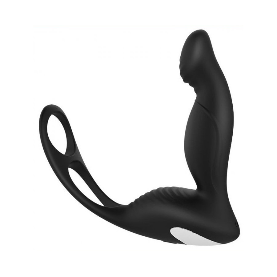 Plug avec Cockring Langer P-Spot 10 x 3 cm Plug avec Cockring Langer P-Spot 10 x 3 cm