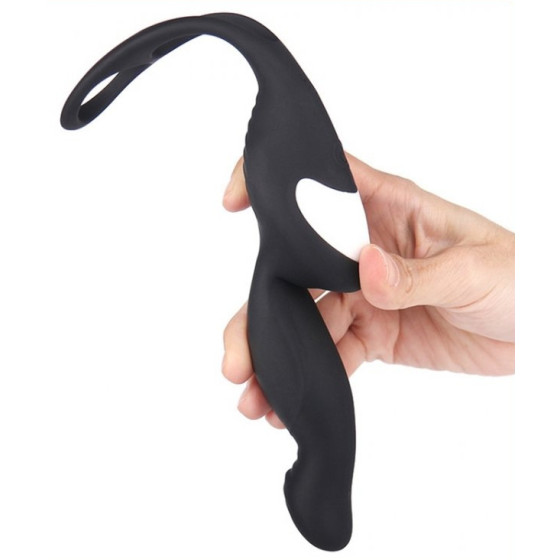 Plug avec Cockring Langer P-Spot 10 x 3 cm