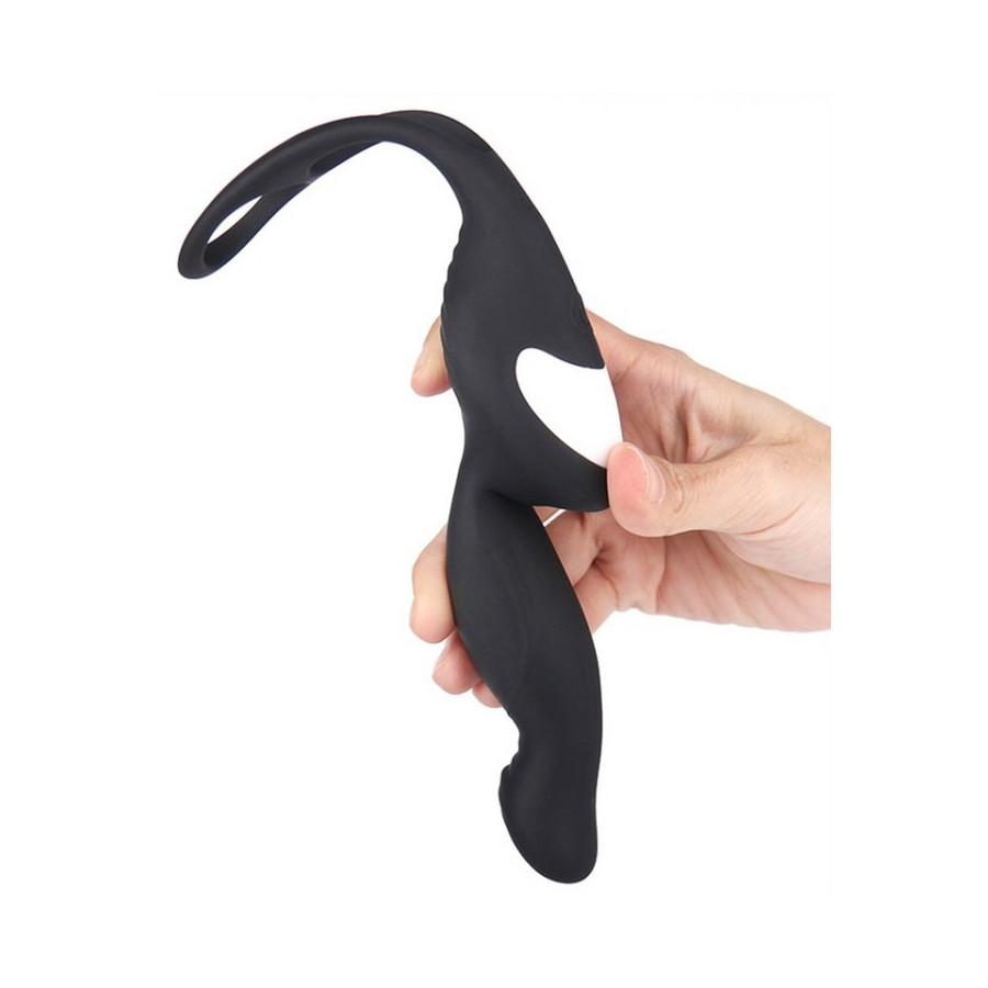 Plug avec Cockring Langer P-Spot 10 x 3 cm