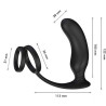 Plug vibrant et cockring Lanco 11 x 3.2 cm