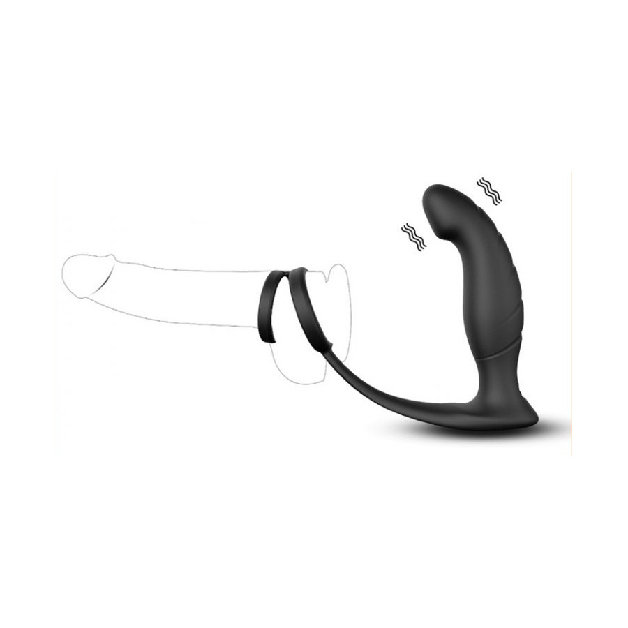 Plug vibrant avec Cockring Wandering 11 x 3 cm