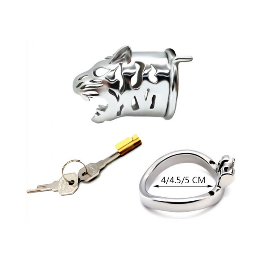 Cage de chasteté en métal Tiger 6 x 3cm