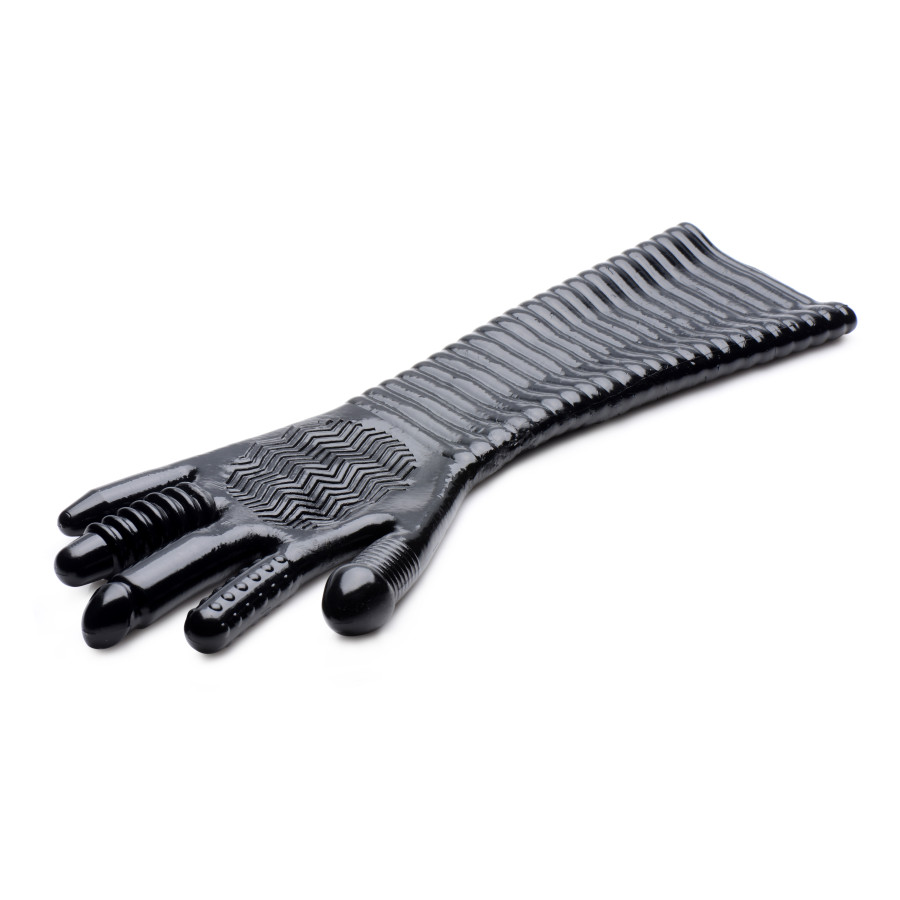 Gant Long Texturé Pleasure Fister Noir