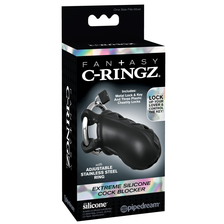 Cage de chasteté en silicone Cock Blocker 9 x 4cm