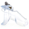 Cage de chasteté Dick Off 10 x 3cm Transparent