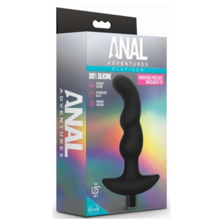 Plug prostatique Anal Adventures Massager Three 12 x 3.2cm