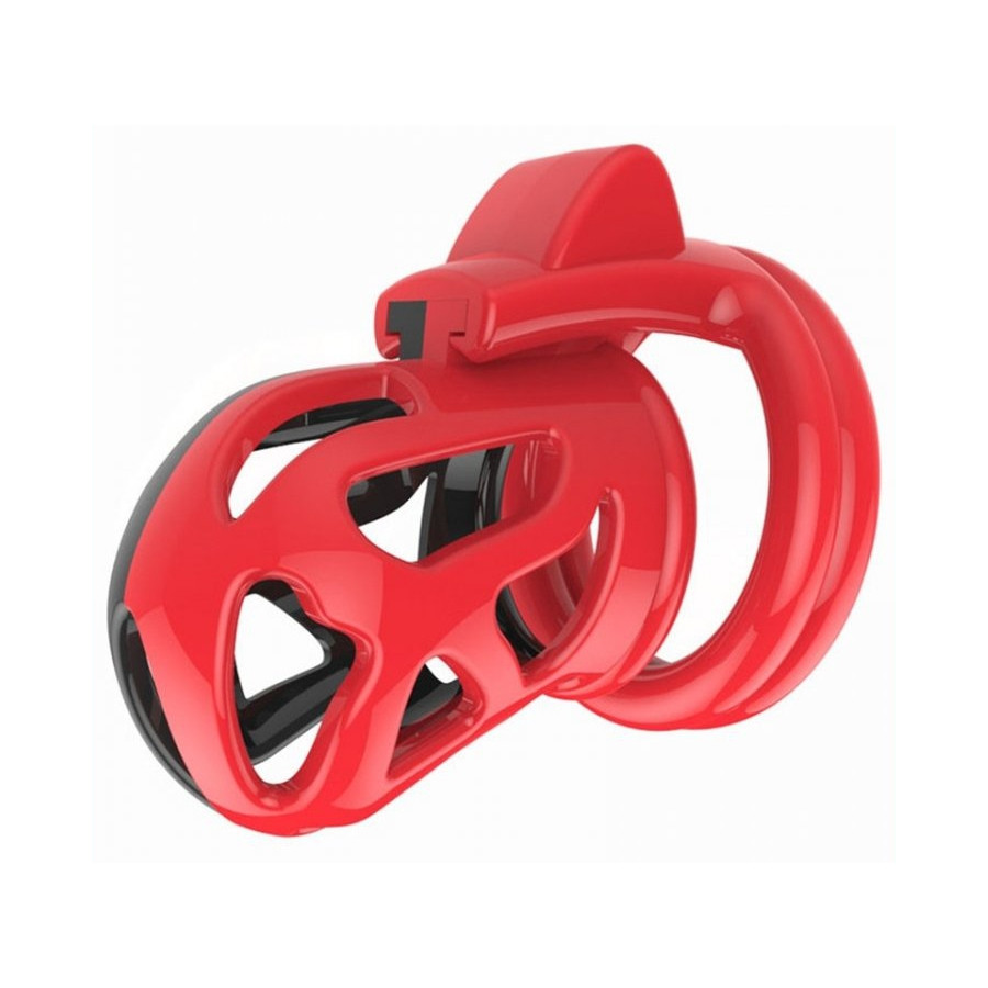 Cage de chasteté Joker 7.5 x 3cm Rouge-Noir