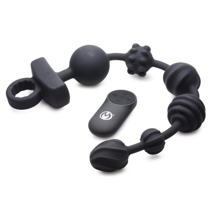 Boules anales vibrantes 21x Dark Rattler 40 x 4.5cm Boules anales vibrantes 21x Dark Rattler 40 x 4.5cm