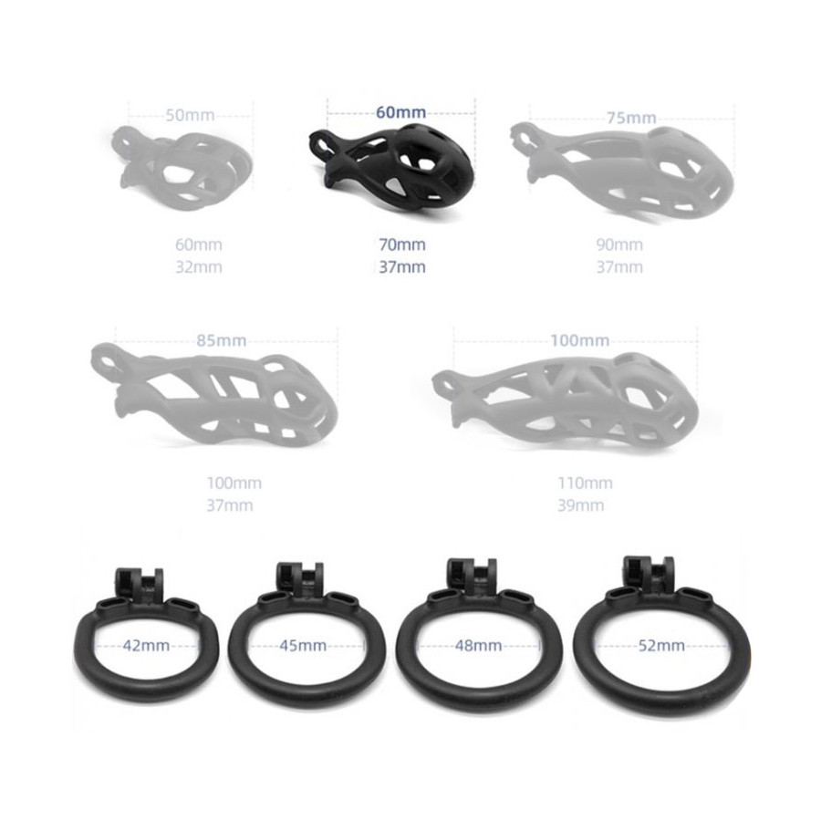 Cage de chasteté Solid Vipe 6 x 3.7cm