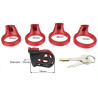 Cage de chasteté Joker 7.5 x 3cm Rouge-Noir