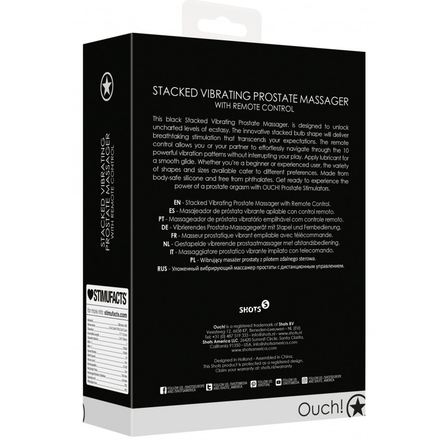 Stimulateur de prostate Stacked 10 x 3.6cm