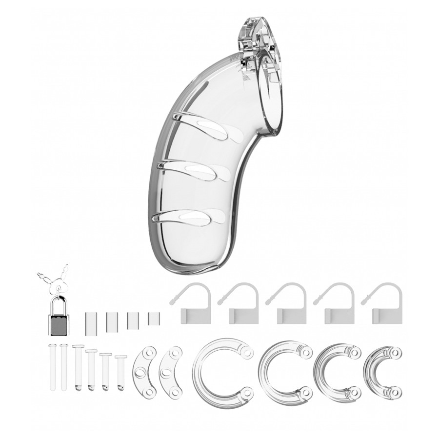 Cage de chasteté ManCage Modèle 03 11.5 x 3.5cm Transparente