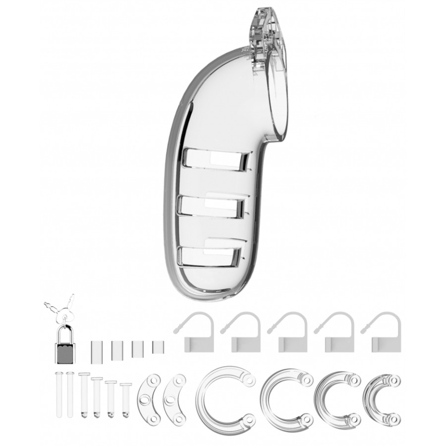 Cage de chasteté ManCage Modèle 06 14 x 4.5cm Transparente