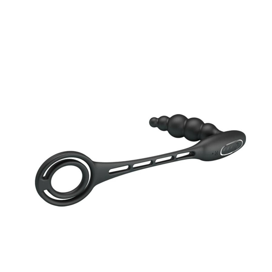 Plug vibrant avec Anneaux VIBRA PENIS 8 x 2.4 cm