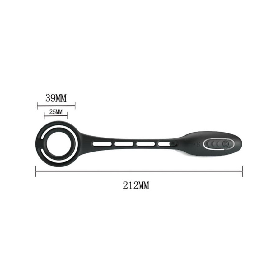 Plug vibrant avec Anneaux VIBRA PENIS 8 x 2.4 cm
