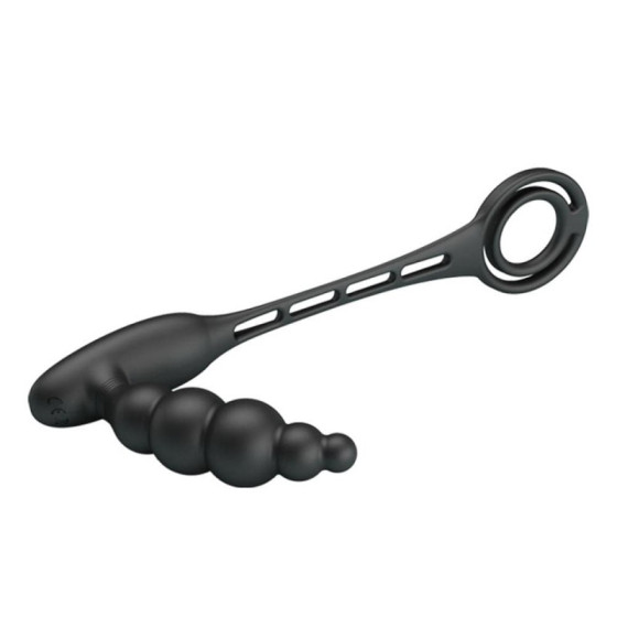 Plug vibrant avec Anneaux VIBRA PENIS 8 x 2.4 cm