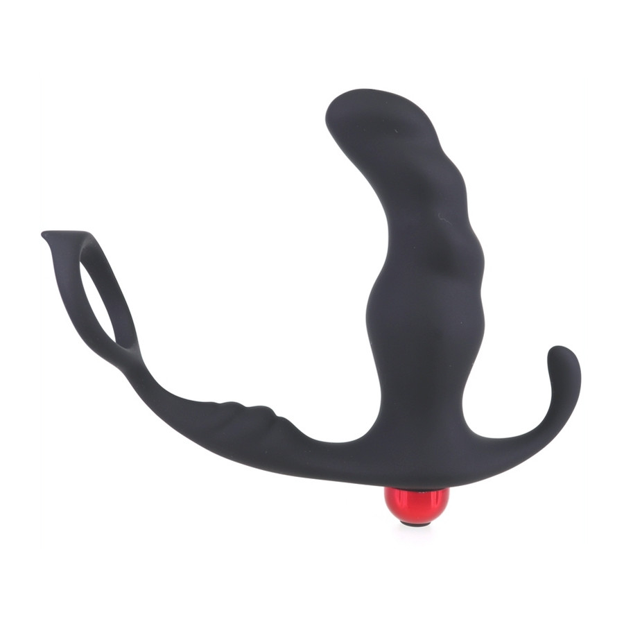 Cockring et plug vibrant Knight 10 x 3.5cm
