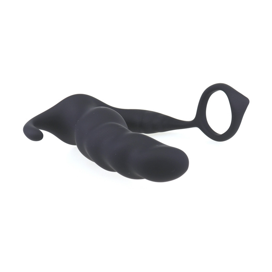 Cockring et plug vibrant Knight 10 x 3.5cm