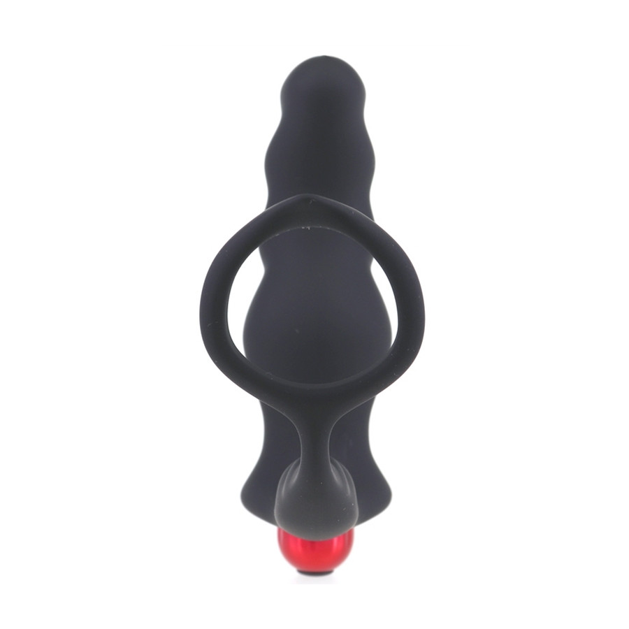 Cockring et plug vibrant Knight 10 x 3.5cm