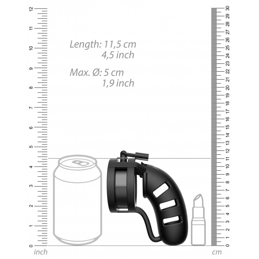 Cage de chasteté en silicone ManCage Modèle 19 - 11.5 x 3.2cm