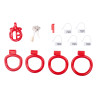 Cage de chasteté courte Lyfy 4 x 3.3cm Rouge