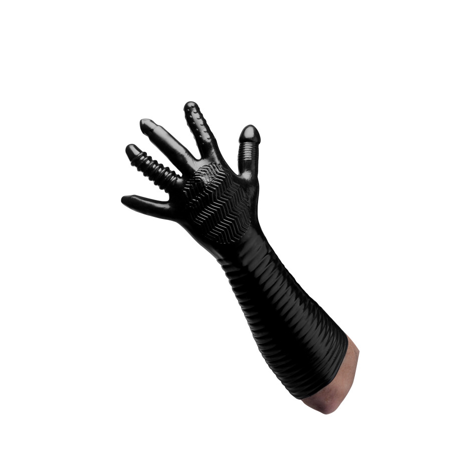 Gant Long Texturé Pleasure Fister Noir