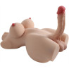 Masturbateur Buste avec Pénis articulé Shemale Sexe de 17cm 