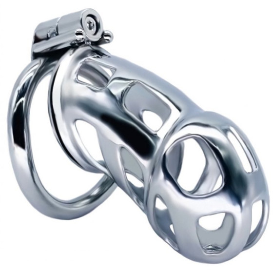 Cage de chasteté en métal Cobra Steel 10 x 3.7cm