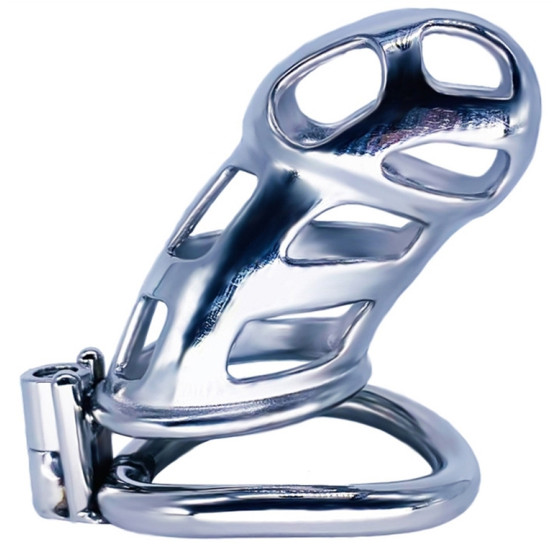 Cage de chasteté en métal Cobra Steel 10 x 3.7cm