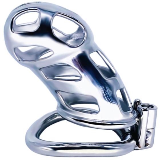 Cage de chasteté en métal Cobra Steel 10 x 3.7cm