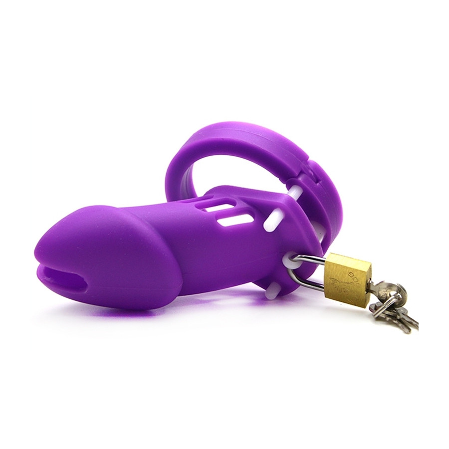 Cage de chasteté Silicone Bran 9 x 3cm Violette